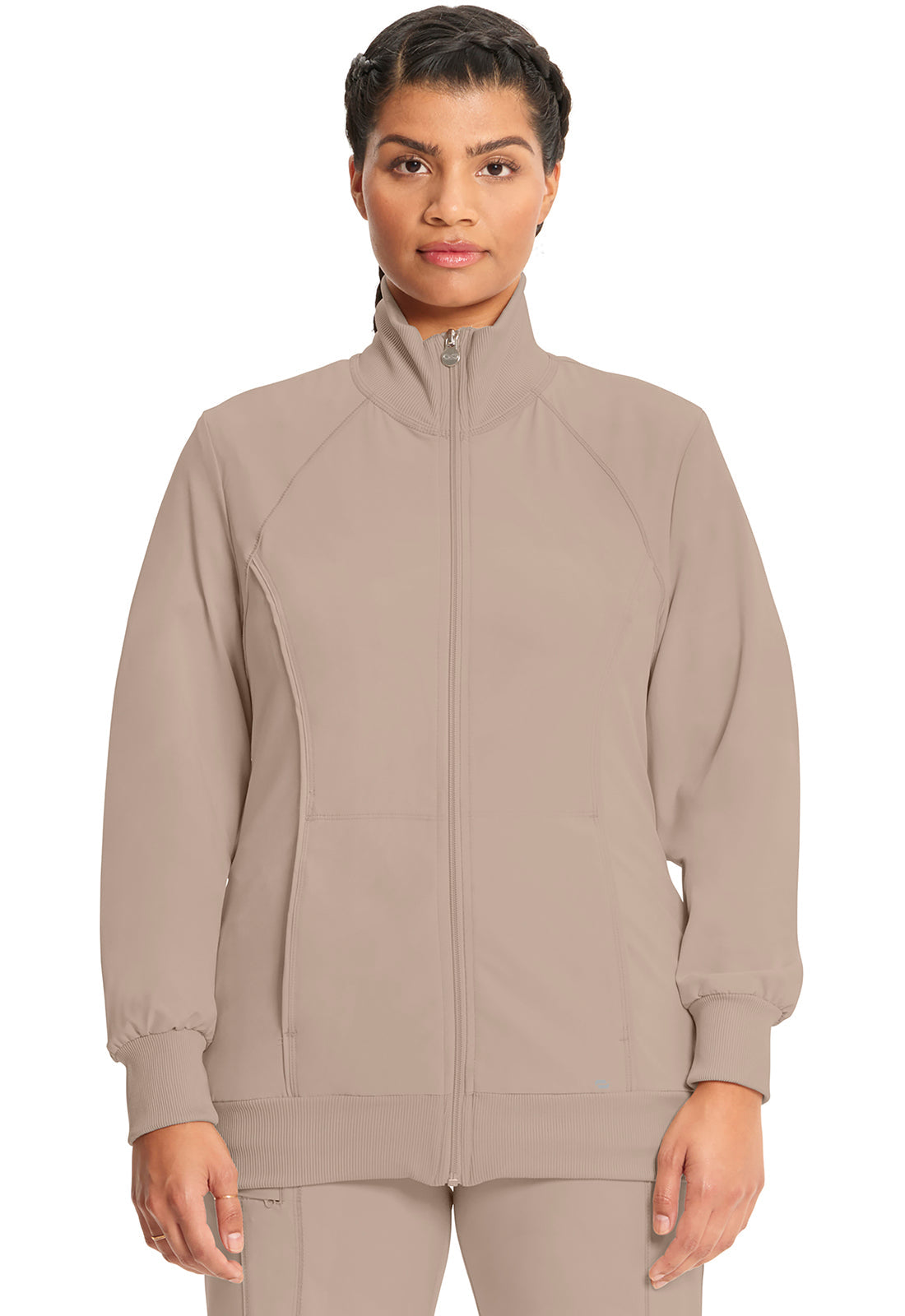 Women's Zip Front Jacket - Khaki